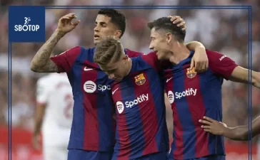 SBOTOP: Lewandowski and Lopez Secure 2-1 Victory for Barcelona Over Sevilla in Xavi's La Liga Farewell