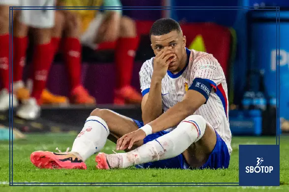 SBOTOP: Mbappe Suffers Broken Nose and Bizarre Yellow Card in France's Euro 2024 Opener