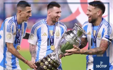 SBOTOP Argentina Clinch Copa America Title: Lautaro Martinez Scores Extra-Time Winner After Messi Injury