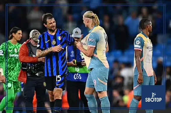 SBOTOP: Inter’s Acerbi Jokes with Haaland, Asking for Two Shirts After Champions League Clash