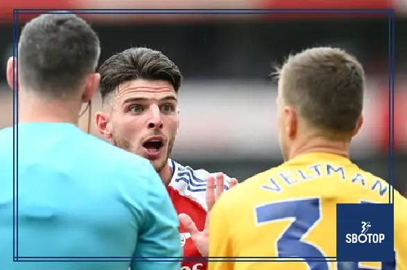 SBOTOP: Joel Veltman Apologizes to Declan Rice After Controversial Red Card Incident in Arsenal's 1-1 Draw with Brighton