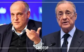 SBOTOP Javier Tebas Slams Florentino Perez: Accuses Real Madrid Boss of Political Influence and 'Distorting Reality