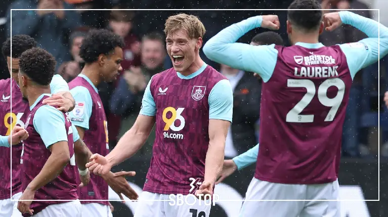 SBOTOP: Flemming’s Free-Kick Fireworks Keep Clarets Charging Toward Promotion