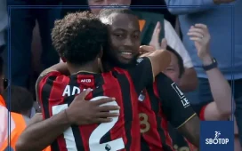 SBOTOP: Semenyo’s Controversial Penalty Seals 2-1 Win for Bournemouth Over Brighton