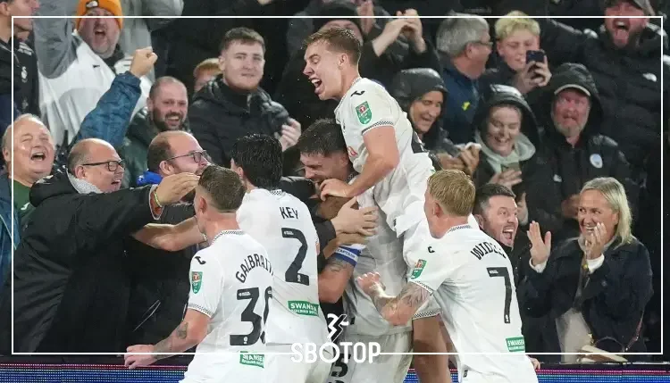SBOTOP: Cameron Burgess Brace Stuns Postecoglou’s Nottingham Forest as Swansea Triumph 3-2 in Carabao Cup Thriller