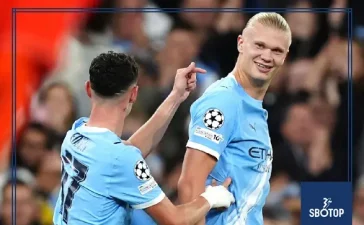 SBOTOP Man City 2-0 Napoli: Haaland Hits 50 Champions League Goals Exploits 10-Men Visitors in Record-Breaking Night