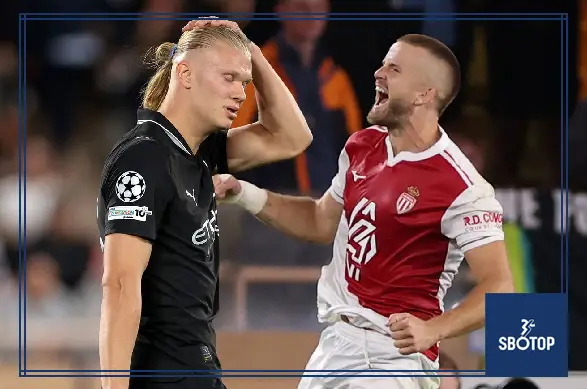 SBOTOP: Erling Haaland’s Brace Not Enough as Eric Dier Strikes Late to Earn Monaco 2–2 Draw Against Wasteful Man City in Champions League Thriller