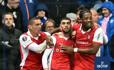 SBOTOP: Gabri Martinez Strikes as Rangers Held 1-1 by Braga Dimming Qualification Hopes Despite Numerical Advantage