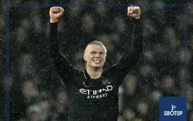 SBOTOP: Haaland Hits Century as Man City Edge Fulham in Nine-Goal Thriller