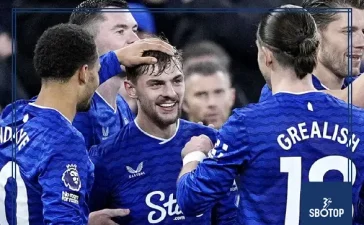 SBOTOP: Everton Triumph 3-0 Over Nottingham Forest as Thierno Barry Scores First Goal for the Toffees