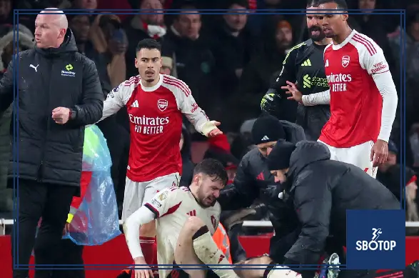 SBOTOP: Martinelli Escapes Further Sanctions After Incident with Injured Liverpool Defender Conor Bradley