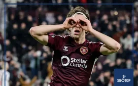 SBOTOP: Hearts Show Grit with Ten Men as Early Baningime Red Card Fails to Stop 2-0 Victory Over St Mirren