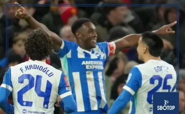 SBOTOP: Brighton Upset Man Utd 2–1 to Secure FA Cup Fourth-Round Spot Amid Old Trafford Troubles