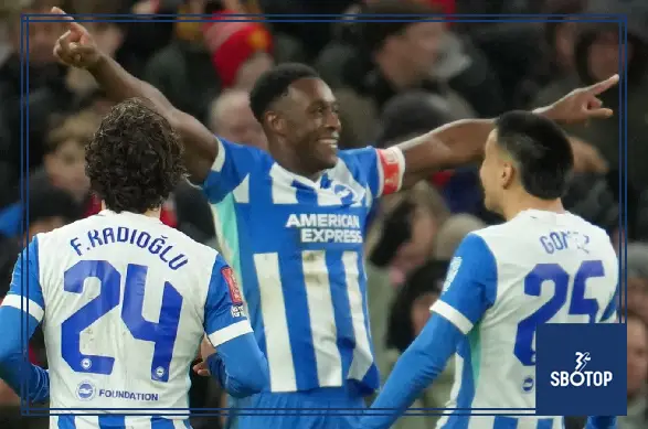 SBOTOP: Brighton Upset Man Utd 2–1 to Secure FA Cup Fourth-Round Spot Amid Old Trafford Troubles