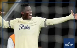 SBOTOP: Thierno Barry’s Strike Hands Arsenal a Boost as Everton Edge Aston Villa 1-0