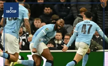 SBOTOP _ Antoine Semenyo Shines with Two Goals and Assist, Pep Guardiola Delighted