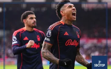 SBOTOP: Igor Jesus and Taiwo Awoniyi Secure Vital 2-0 Win for Nottingham Forest Over Brentford in Relegation Battle