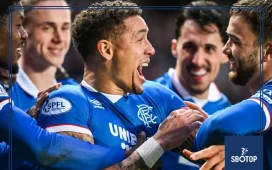 SBOTOP: Rangers Crush Dundee 3-0 to Extend Winning Streak to Eight Closing in on Scottish Premiership Title