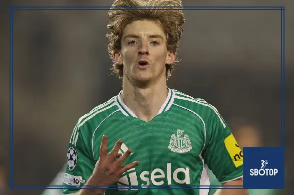 SBOTOP: Anthony Gordon Shines with Four Goals as Newcastle Thrash Qarabag 6-1 in Champions League Play-Off First Leg