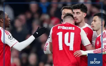 SBOTOP: Arsenal Complete Perfect Champions League Group Stage with 3-2 Win Over Kairat Almaty Havertz and Gyokeres on Target