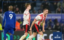 SBOTOP: Southampton Complete Incredible Comeback Against Leicester Shea Charles Nets 96th-Minute Winner in 4-3 Thriller