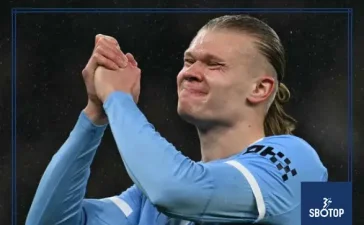 SBOTOP : Erling Haaland Scores 153rd Goal for Man City but Sits Out, Pep Guardiola Speaks