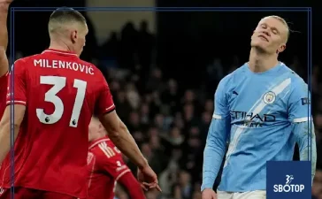 SBOTOP: Man City Lose Ground on Arsenal After Shock 2-2 Draw with Nottingham Forest