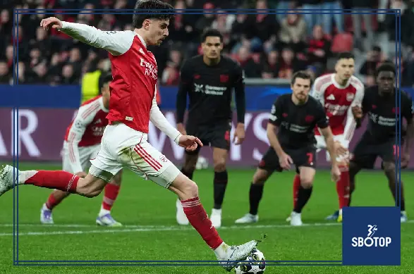 SBOTOP: Kai Havertz Strikes Late Penalty to Rescue Bayer Leverkusen in 1-1 Draw Against Former Club Arsenal in Champions League