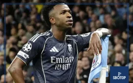 SBOTOP: Real Madrid Dump Ten-Man Manchester City Out of Champions League as Vinícius Jr Fires Brace in 2-1 Win