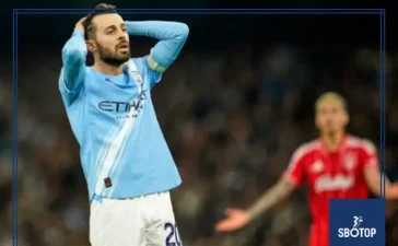 SBOTOP : Manchester City Frustrated After Draw with Nottingham Forest, Silva Points to Referee