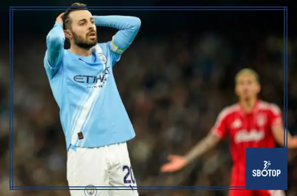SBOTOP : Manchester City Frustrated After Draw with Nottingham Forest, Silva Points to Referee
