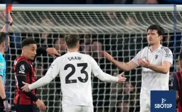 SBOTOP : Premier League Clarifies Controversial Harry Maguire Red Card Against Bournemouth