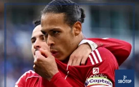 SBOTOP: Van Dijk’s 100th-Minute Heroics Seal Historic First Hill Dickinson Derby as Liverpool Edge Everton 2-1