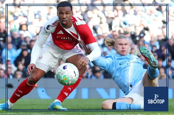 SBOTOP: Gabriel Escapes Red Card Drama After Fiery Haaland Duel Sparks Controversy