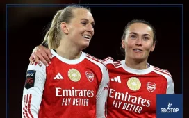 SBOTOP: Arsenal Women Edge Everton 1-0 with Late Stina Blackstenius Strike Amid Stoppage-Time Controversy