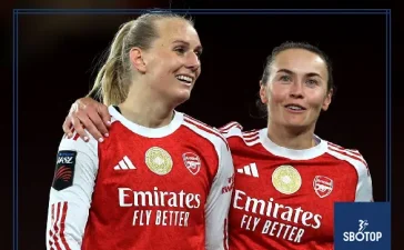 SBOTOP: Arsenal Women Edge Everton 1-0 with Late Stina Blackstenius Strike Amid Stoppage-Time Controversy