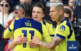 SBOTOP: Tottenham Hotspur Edge Aston Villa 2-1 as Roberto De Zerbi’s Team Climb Out of Relegation Zone with Vital Villa Park Victory