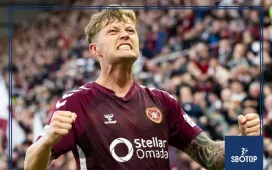 SBOTOP: Hearts Cruise Past Falkirk 3-0 but Derek McInnes’ Men Delay Scottish Premiership Title Celebrations