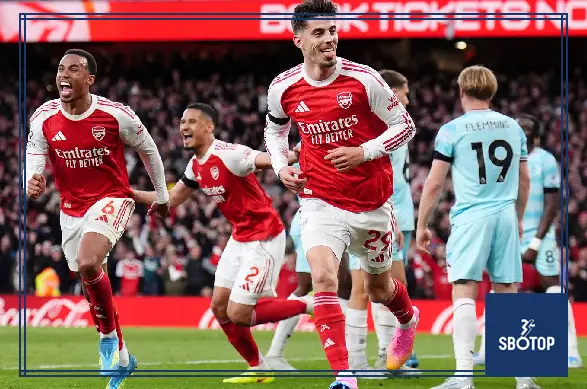 SBOTOP: Havertz Strike Secures Narrow Arsenal Win Over Burnley as Gunners Edge Closer to Premier League Glory Amid Red Card Debate