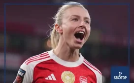 SBOTOP: Arsenal Crush Leicester 7-0 as Stina Blackstenius Nets Brace to Send Strong WSL Title Warning to Leaders Manchester City
