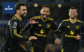 SBOTOP : Bruno Fernandes on the Brink of History as Man United Clash With Liverpool Looms