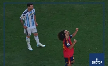 SBOTOP : Why Marc Cucurella Escaped a Card After Speaking to Lionel Messi With His Mouth Covered