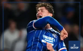 SBOTOP: Ryan Naderi Fires Rangers to Narrow 1-0 Victory Over Jablonec Despite Playing With Ten Men