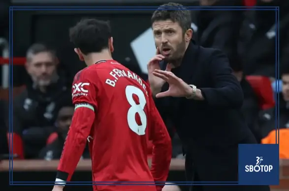 SBOTOP : Michael Carrick Drops a Hint Could Bruno Fernandes Finally Be Rotated at Man United?