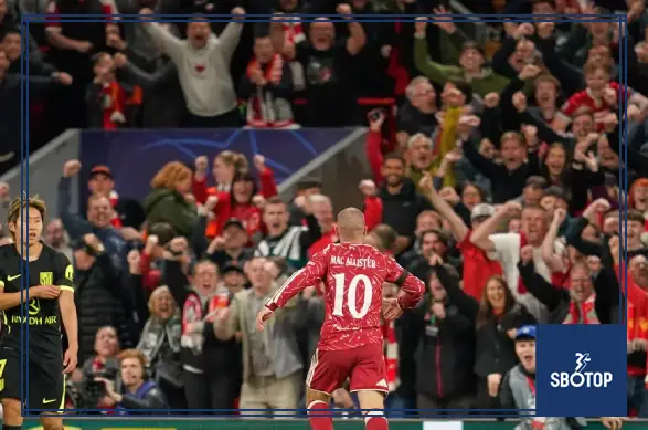 SBOTOP : Alexis Mac Allister Leads Liverpool’s Dramatic 2-1 Comeback Against Atletico