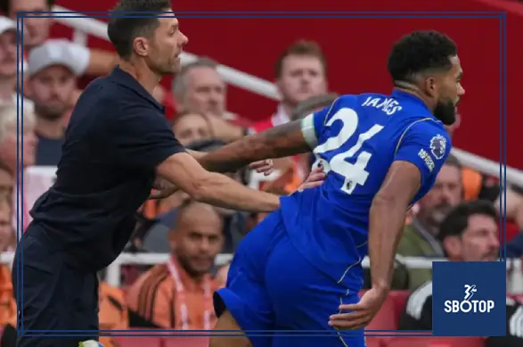 SBOTOP : Xabi Alonso’s Message to Reece James Caught on Camera During Arsenal vs Chelsea